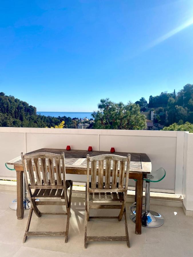Appartement Luxe - 3 Pieces Avec Vue Mer, Piscine Et Tennis Niza Exterior foto