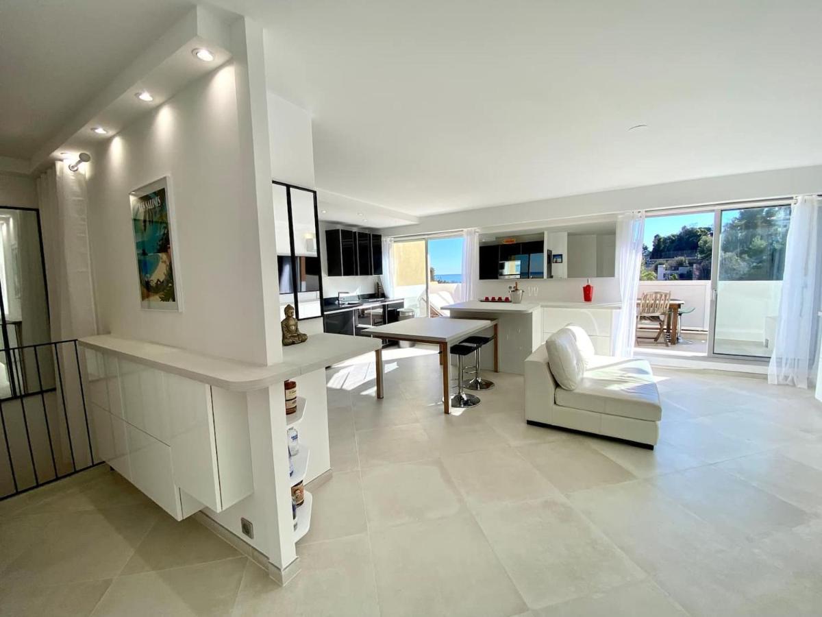 Appartement Luxe - 3 Pieces Avec Vue Mer, Piscine Et Tennis Niza Exterior foto